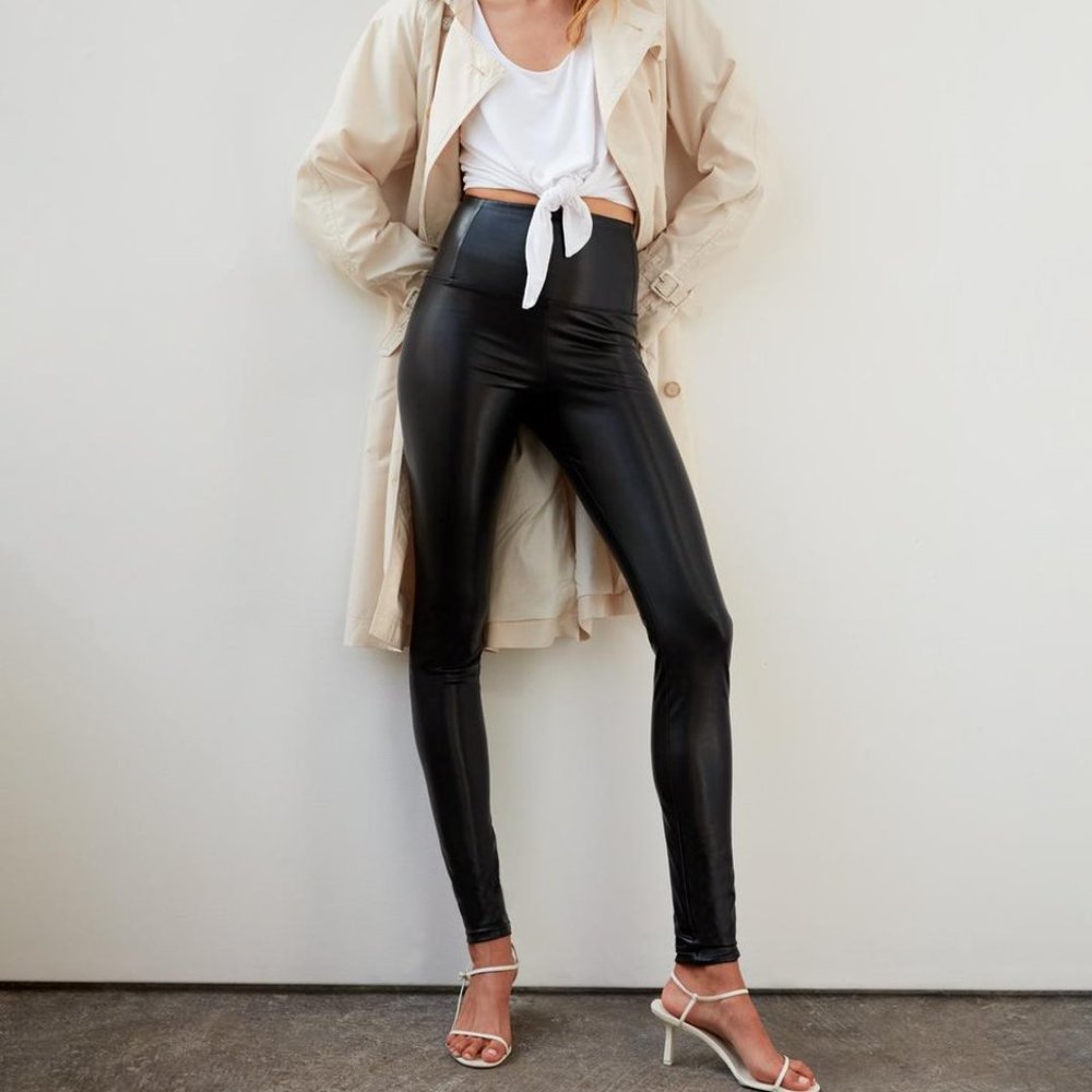 Wilfred by Artizia Vegan Leather High-Rise Leggings size XS